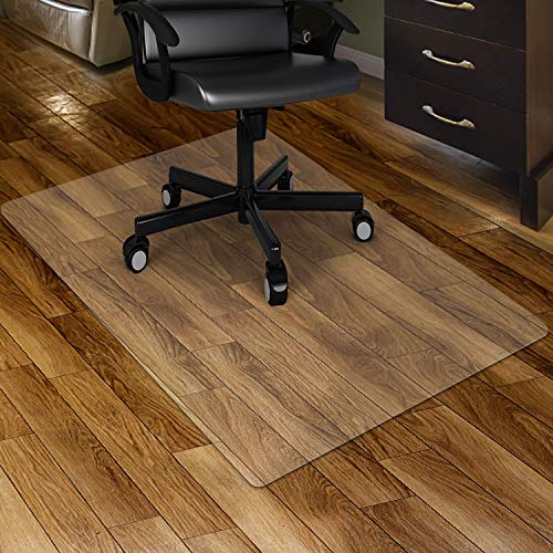 Kuyal Clear Chair mat for Hard Floors 36 x 48 inches Transparent Floor Mats Wood/Tile Protection Mat for Office & Home (36