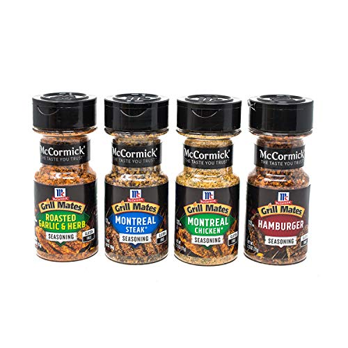 McCormick Grill Mates Everyday Blends Grilling Variety Pack (Montreal Steak, Montreal Chicken, Roasted Garlic & Herb, Hamburger), 4 Count