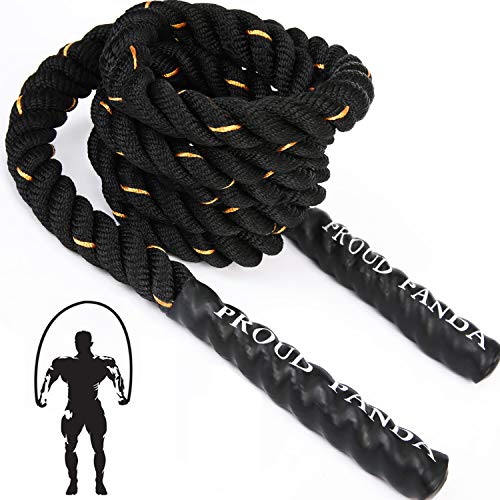 Heavy Jump Ropes for Fitness 2LB/3LB/5LB,Weighted Adult Skipping Rope Exercise Battle Ropes for Men & Women,Total Body Workouts, Power Training in Gym to Improve Strength and Building Muscle