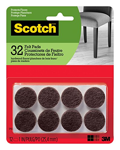 Scotch SP822-NA Brand 3M, Diameter, Brown, 32/Pack Felt Pads, 1