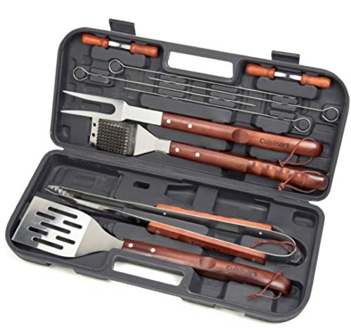 Cuisinart CGS-W13 Wooden Handle Tool Set, Black, Deluxe Pizza Grilling Pack (13-Piece)