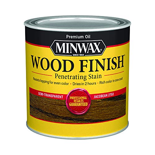 Minwax 227504444 22750 Wood Stain, 8 Fl Oz (Pack of 1), Jacobean