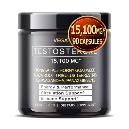 VEGATOT       Testo Support  ,    - Boost Performance with Tongkat Ali, Panax Ginseng, Maca Root, Ashwagandha, Tribulus - Energy, Stamina, Circulation Support