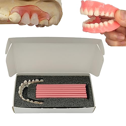 Denture Material Kit Temporary Tooth Repair Kit Temporary Teeth Replacement Kit for Temporary Fixing the Missing and Broken Tooth