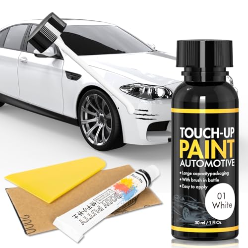 XTryfun Touch Up Paint for Cars Paint Scratch Repair Kit, Automotive Paint, Quick & Easy Fix Scratch Repair for Vehicles (White)