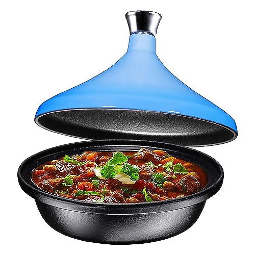 Bruntmor Cruset Tangine/All Clad Tagin For Tajine Dish All Clad 4-Quart Cooking Pot. Small Moroccan Tagine Le Creuset. Tagines Pots With Pre Seasoned Cast Iron Diffuser