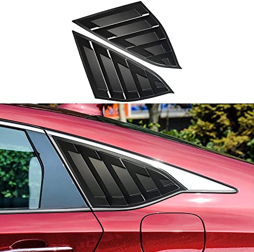 DLOVEG Rear Side Window Louvers Compatible for Honda Accord 2022 2021 2020 2019 2018 Accesories Sport Style Air Vent Cover (Matte Black)
