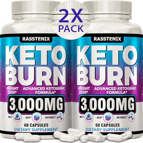 Rasstenix (2 Pack) Keto Pills - Lean Keto Diet Pills - Weight Fat Management Loss - Ultra Fast Prime Keto Supplement for Women and Men - Optimal Max Keto - 120 Capsules