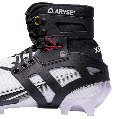 ARYSE XFAST - Cleat Ankle Brace & Stabilizer - Superior Ankle Support for Men and Women. Football, Soccer, Lacrosse, Rugby & More - (Medium, Black, Single)