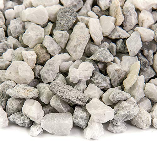 Southwest Boulder & Stone Landscape Rock and Pebble | 20 Pounds | Natural, Decorative Stones and Gravel for Landscaping, Gardening, Potted Plants, and More (White Ice, 3/8 Inch)