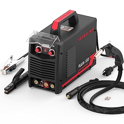 YESWELDER 135Amp MIG Welder,110V Flux Core Welder Flux MIG/Lift TIG/Stick 3-in-1 Welding Machine IGBT Inverter Welder