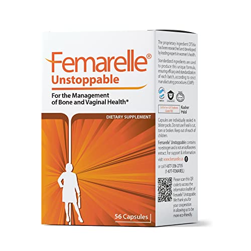 Femarelle Unstoppable Post Menopause Supplements for Women with Vitamin B2 & Biotin, Provides Bone, Joint and Vaginal Health, Clinically Shown to Relieve Menopausal Symptoms - 1 Month Supply