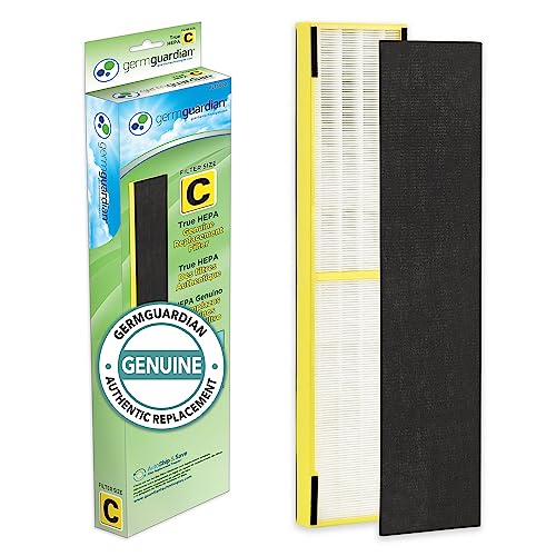 Germ Guardian FLT5000 True HEPA GENUINE Air Purifier Replacement Filter C for GermGuardian AC5000E, AC5250PT, AC5300B, AC5350B, CDAP5500, and More