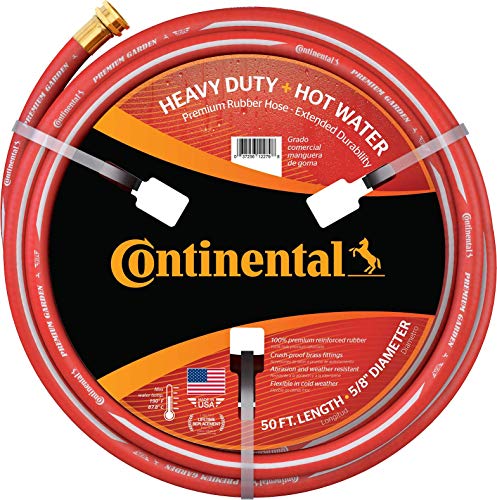 Continental ContiTech-20582672 Premium Garden, Red Heavy Duty Hot Water Garden Hose, 5/8