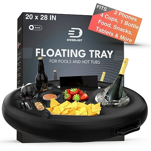 DIVEBLAST: Premium Floating Drink Holder for Pool, Hot Tub Accessories for Adults - Pool Drink Holder Floats, Swimming Pool Accessories for Adults, Drink Floaties for Pool, Pool Drink Floats…
