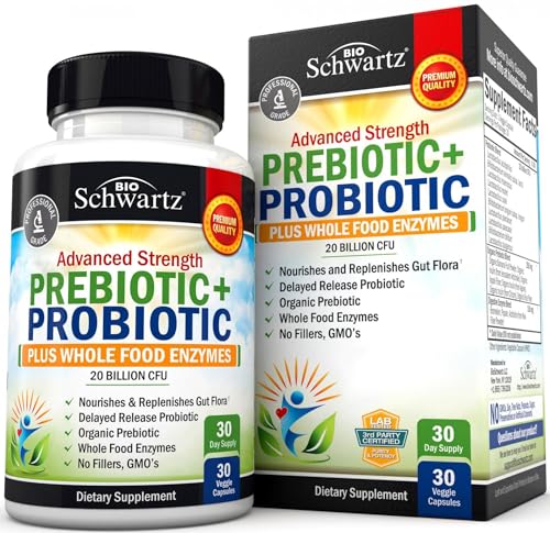 Probiotic & Prebiotic Digestive Health Capsules - 30ct, Gluten & Dairy Free, Non-GMO, Shelf Stable - For Men & Women