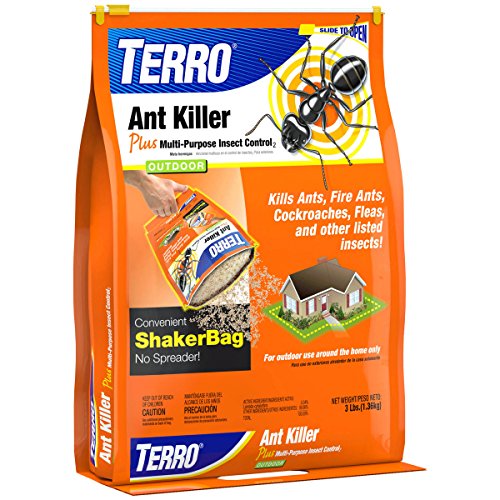 TERRO T901-6 Ant Killer Plus Multi-Purpose Insect Control for Outdoors - Kills Fire Ants, Fleas, Cockroaches, and Other Crawling Insects - 3lb