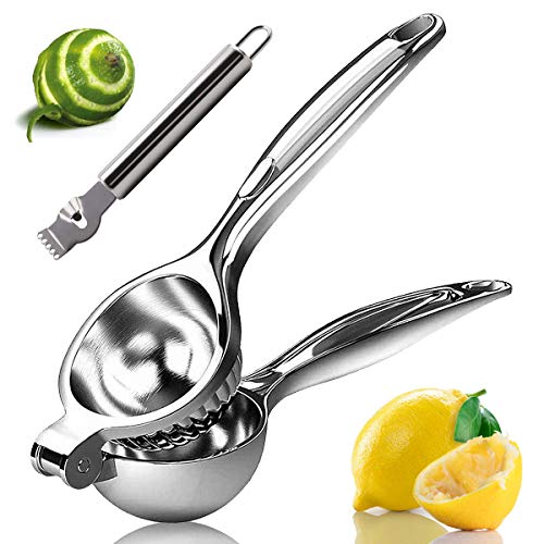 Monkkino Lemon Squeezer, Lemon Squeezer Juicer, Citrus Juicer Handheld, Lemon Juicer, Stainless Steel Juicer Hand Press, Manual Citrus Press w/Zester