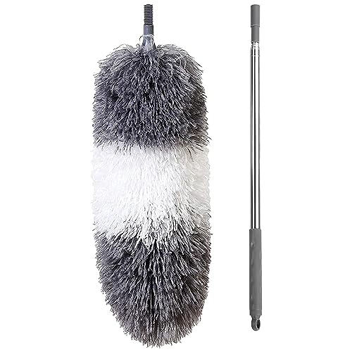 BOOMJOY Microfiber Feather Duster with Extendable Pole, 100