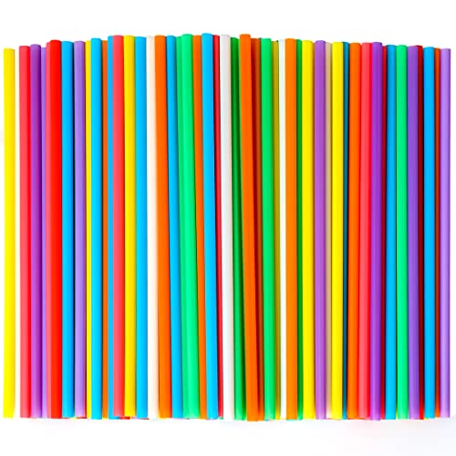 500 Pcs Colorful Disposable Drinking Plastic Straws.(0.23