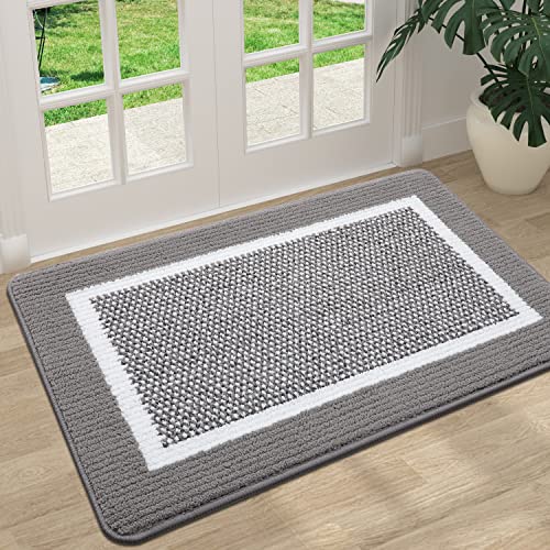 Colorxy Indoor Door Mat, Non-Slip Absorbent Resist Dirt Entrance Mat, Durable Low-Profile Inside Floor Mats, Washable Front Entry Doormats for Entryway, 32