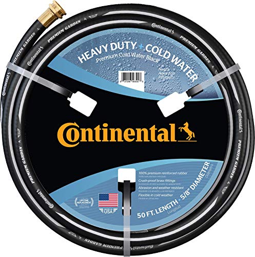 Continental ContiTech Premium Garden, Black Heavy Duty Cold Water Garden Hose, 5/8