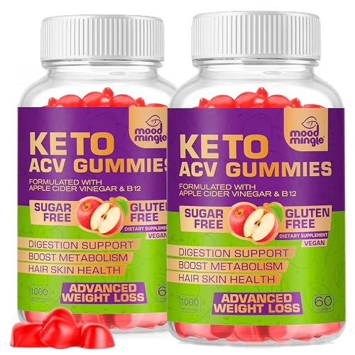 Keto Acv Gummies for Advanced Weight Loss & Belly Fat Burn - Pro Active Super Apple Cider Vinegar Gummies - Rapid Fat Burner Diet Supplement for Women Men - Sugar Free & Gluten Free (1000MG)