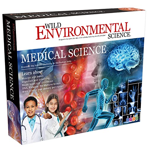 WILD ENVIRONMENTAL SCIENCE Medical Science - STEM Kit for Ages 8+ - Make a Test-Tube Digestive System, Extract DNA, Create Anatomical Models and More!, Multi (WES120XL)