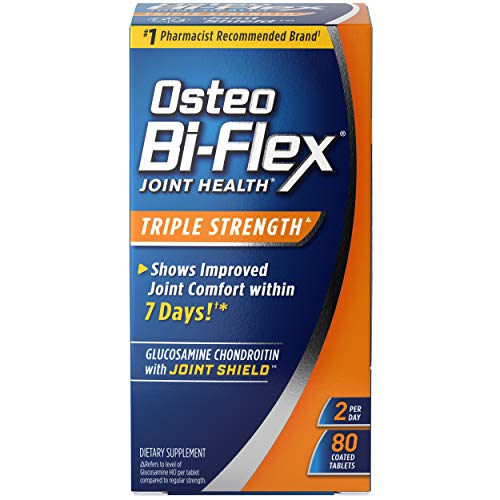 Osteo Bi-Flex Triple Strength(5), Glucosamine Chondroitin with Vitamin C Joint Health Supplement, Coated Tablets, 80 Count (Pack of 1)