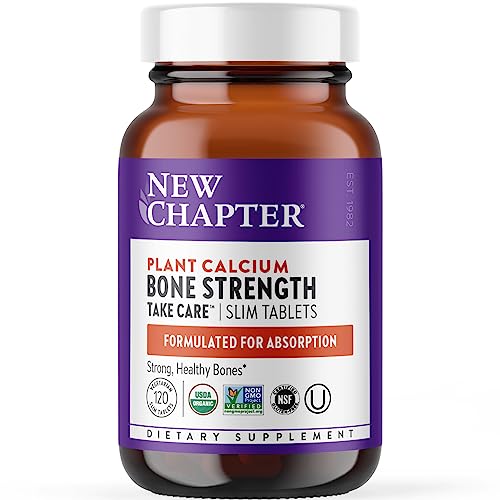 New Chapter Bone Strength Calcium Supplement with Vitamin D3, K2, Magnesium - 120 Tablets