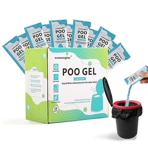 oceanengine Portable Toilet Absorbent Gel, Portable Toilet Powder Poo Urine Powder for Camping Outdoor Hiking