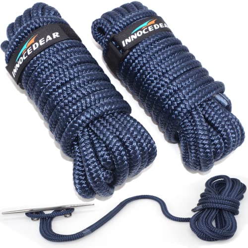 INNOCEDEAR 2 Pack Premium Navy Blue Dock Lines - 15