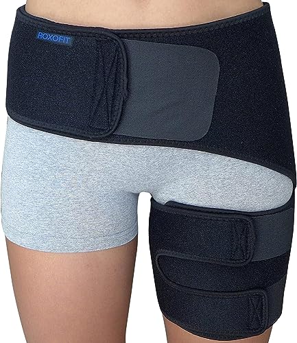 Hip Brace for Sciatica Pain Relief - Compression Wrap for Sciatic Nerve, Hamstring Pull, Hip Fleхоr Strain, Groin Injury, Pulled Thigh - SI Belt - Sacroiliac Joint Support Stabilizer for Men, Women