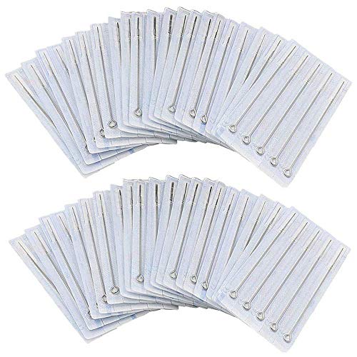 Tattoo Needles Set - Autdor 50PCS Mixed Tattoo Needles 3RL,5RL,7RL,9RL,3RS,5RS,7RS,9RS,5M1,7M1 Disposable Sterile Tattoo Gun Needles Assorted Liners,Shaders and Magnum (Mixed-RL/RS/M1-50pcs)