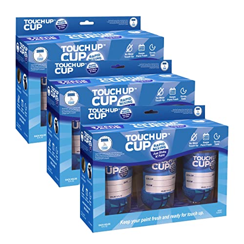 Touch Up Cup Empty Plastic Paint Storage Containers with Lids for Leftover Paint, Touch Ups, As Seen On Shark Tank Products, 13 oz, Pack of 9