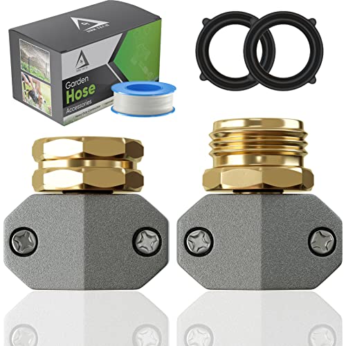 DBR Tech Garden Hose Repair Kit, Solid Male and Female Hose End Replacement Set, Hose Mender Ends, Fit 3/4 Inch Hoses, Water Hose Fixing Kit, Water Repair Fix Connector, Faucet Nozzle Coupler 1 Pack