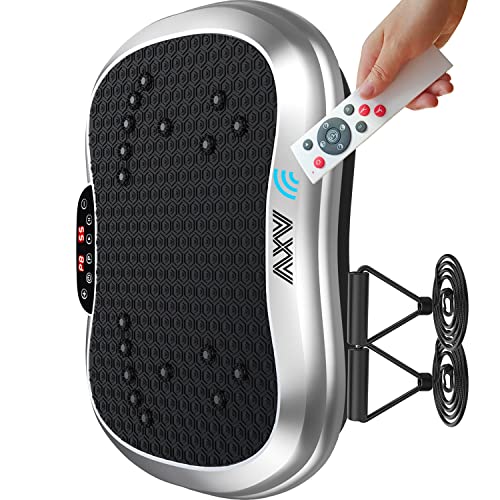 AXV Vibration Plate Exercise Machine Whole Body Workout Power Vibrate Fitness Platform Vibrating Machine Exercise Board for Weight Loss Shaping Toning Wellness Home Gyms Workout