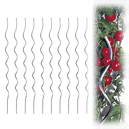 MTB Plant Supports Spiral Tomato Cages Aluminium 72 inch Height/Dia 10mm, Pack of 10, Climbing Plant Stake Tower