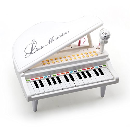 Amy&Benton Piano Keyboard Toy for Kids 31 Keys White Multifunctional Electronic Toy Piano with Microphone for Baby Toddler Birthday Gift Toy for 3 4 Year Old