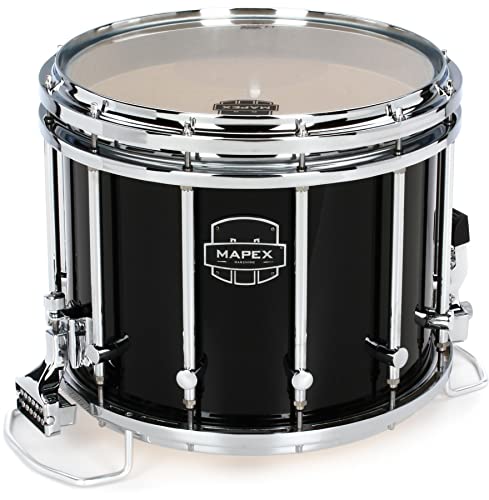 Mapex Quantum XT Marching Snare Drum - 14-inch x 12 inch, Gloss Black