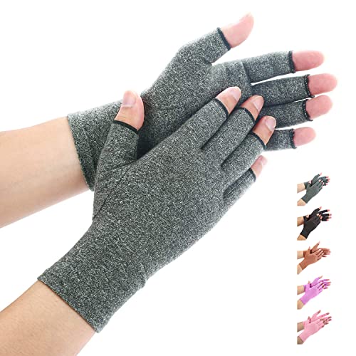 Duerer Arthritis Gloves Women Men, Carpal Tunnel, Rheumatiod, Tendonitis, Fingerless Hand Thumb Compression Gloves