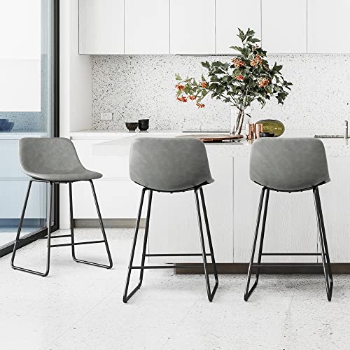 LUE BONA Bar Stools Set of 3, 24