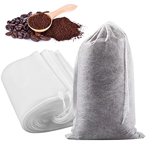 Yzurbu 200pcs Cold Brew Coffee Filter Bags, 4‘’ x 6