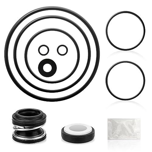 O-Ring Rebuild Repair Kit Compatible with Pentair SuperFlo, SuperMax Pool Pumps Parts, Includes US Seal PS-200 Shaft Seal, Water Slinger and O-Ring Lube, 2 Pump Union O-Rings, 2 Drain Plug O-Rings