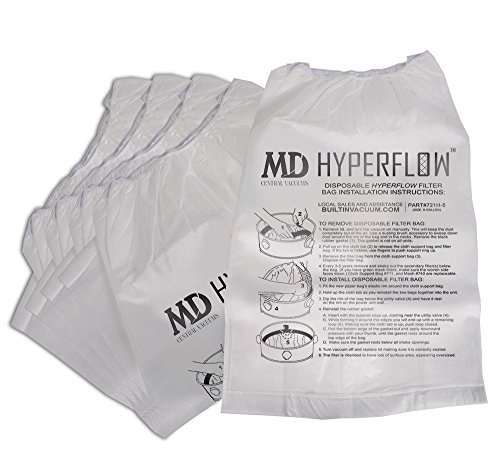 MD 5-Pack HyperFlow Paper Bags 8-gallon …