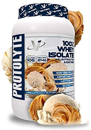 VMI Sports | ProtoLyte Whey Isolate Protein Powder | Low Calorie Whey Protein Powder for Weight Loss | Protein Powder for Muscle Gain | Digestive Enzymes | Non-GMO (Vanilla Peanut Butter, 1.6 Pounds)