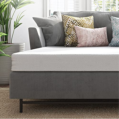 Vibe Gel Memory Foam Sofa Bed Mattress| Replacement Mattress for Queen Size Sleeper Sofa and Couch Beds, White