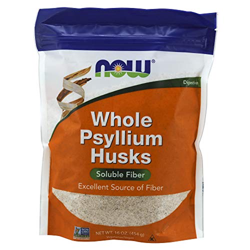 NOW Supplements, Whole Psyllium Husks, Non-GMO Project Verified, Soluble Fiber, 16-Ounce