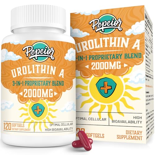 Urolithin A Supplement 2000MG - for Mitochondria, Energy, Antioxidants, Premium Quality Cellular, 120 Softgels