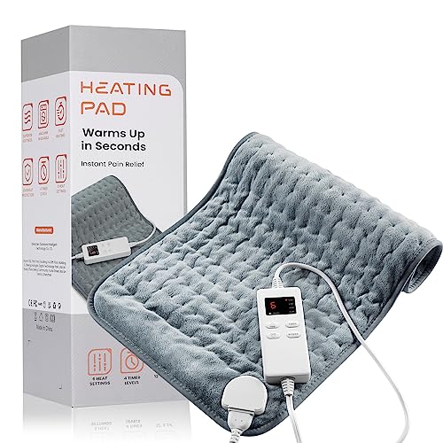 Heating Pad for Back Pain Relief & Cramps, KOT Heating Pads with Auto Shut Off Large, 6 Heat Settings Electric Heated Pad, Gifts for Women, Gifts for Men, 12